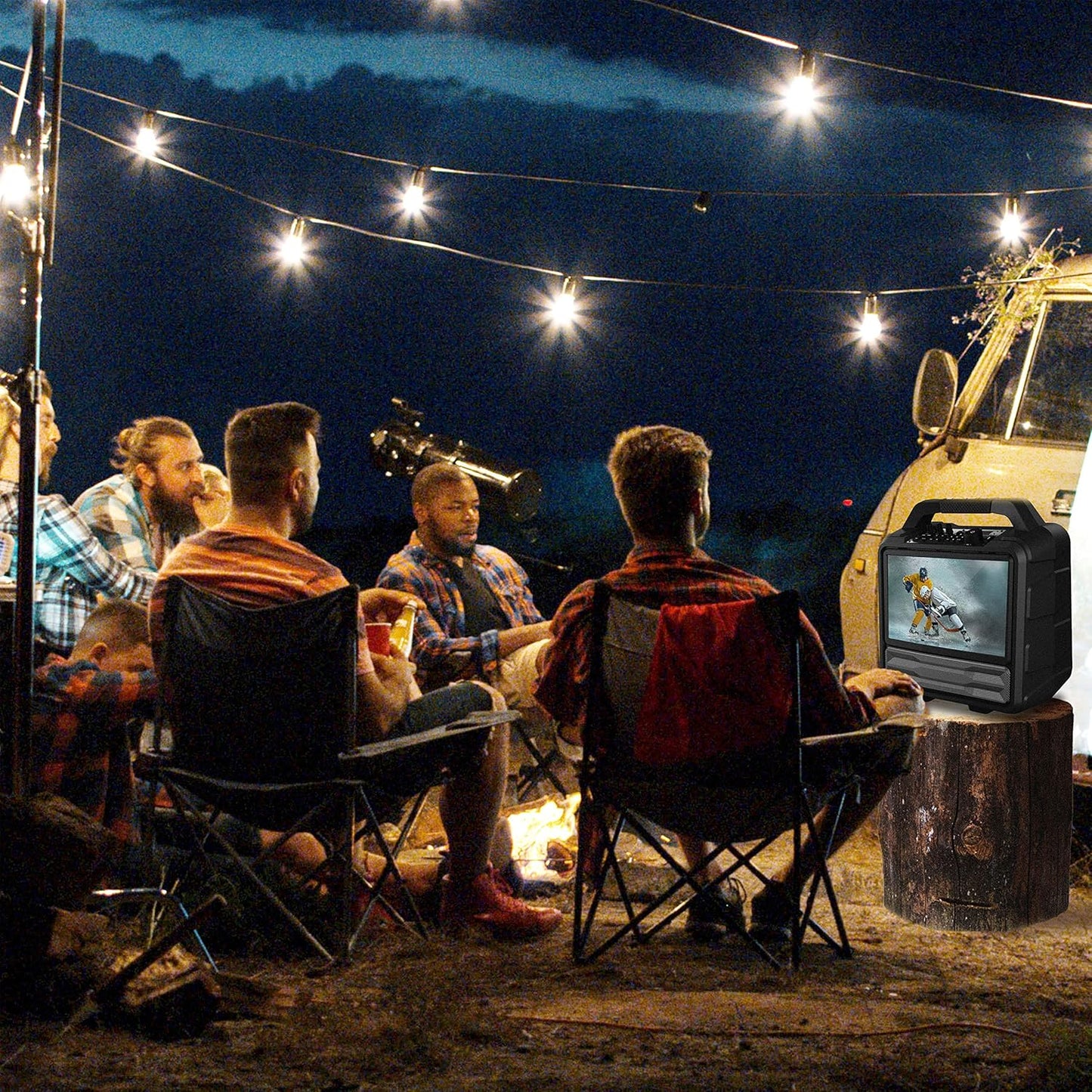 Portable entertainment system with 15.6" Full HD screen