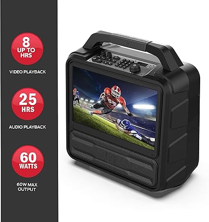 Portable entertainment system with 15.6" Full HD screen